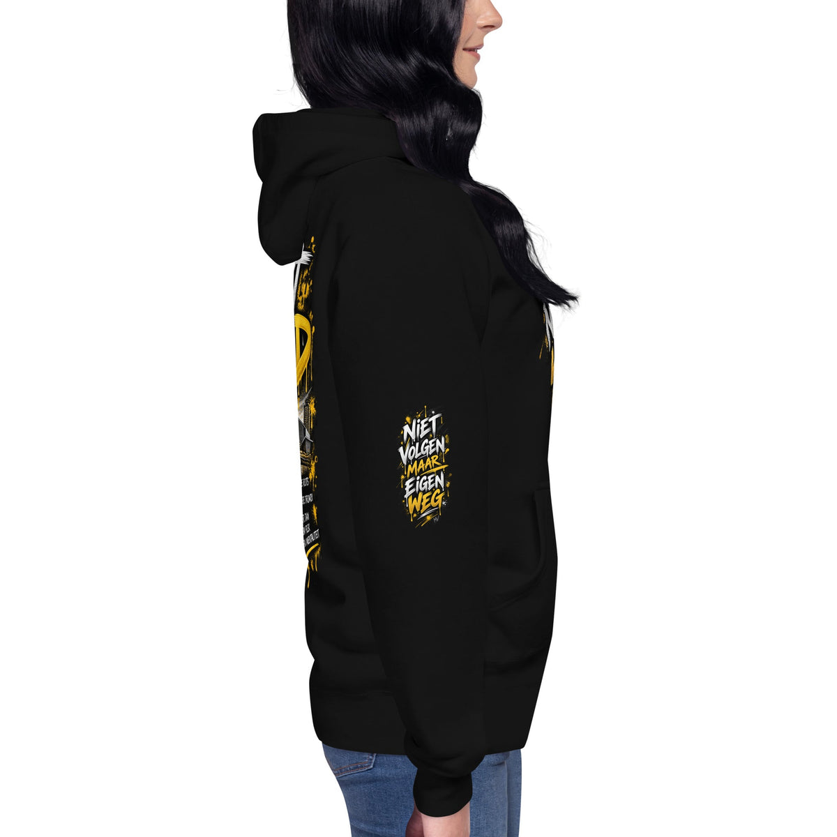 Rotterdam Hoodie Unisex – Buurt Legend Streetwear – achteraanzicht 10