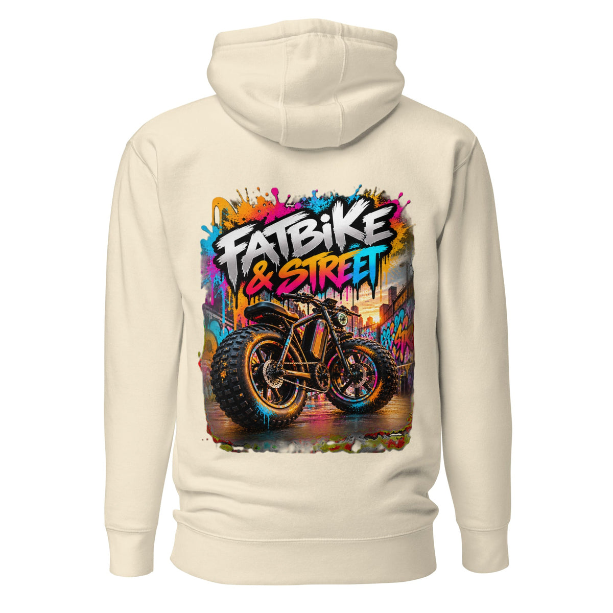 Fatbike Streetwear Hoodie Unisex – Urban Graffiti – productafbeelding 5