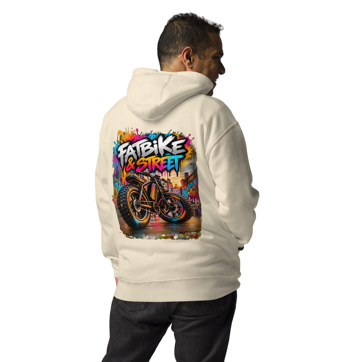 Fatbike Streetwear Hoodie Unisex – Urban Graffiti – productafbeelding 17