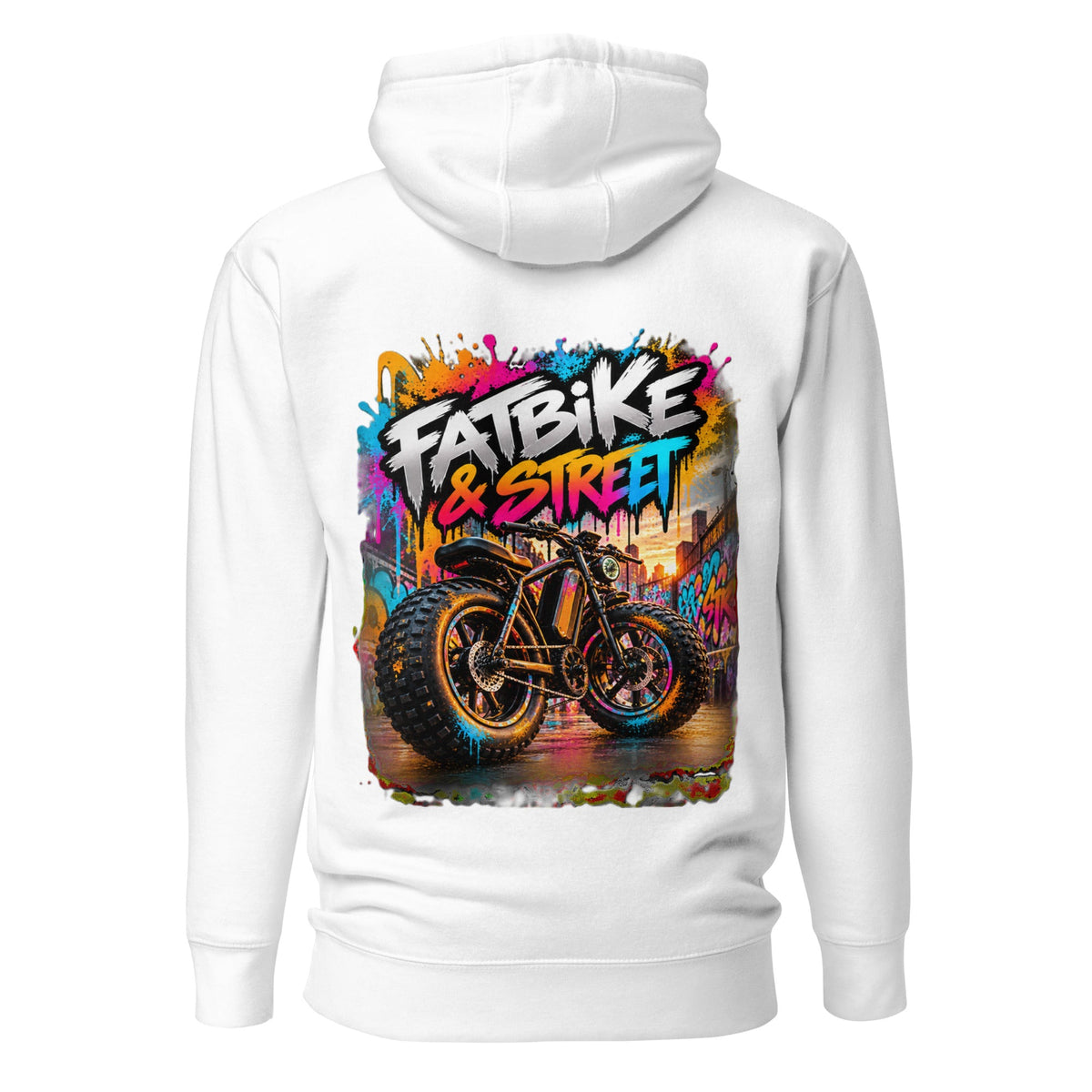 Fatbike Streetwear Hoodie Unisex – Urban Graffiti – productafbeelding 6