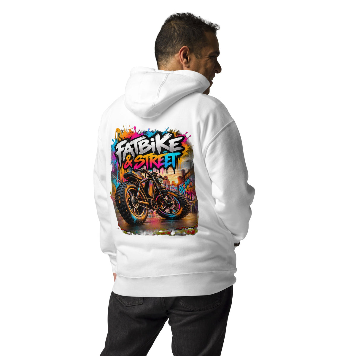 Fatbike Streetwear Hoodie Unisex – Urban Graffiti – productafbeelding 18