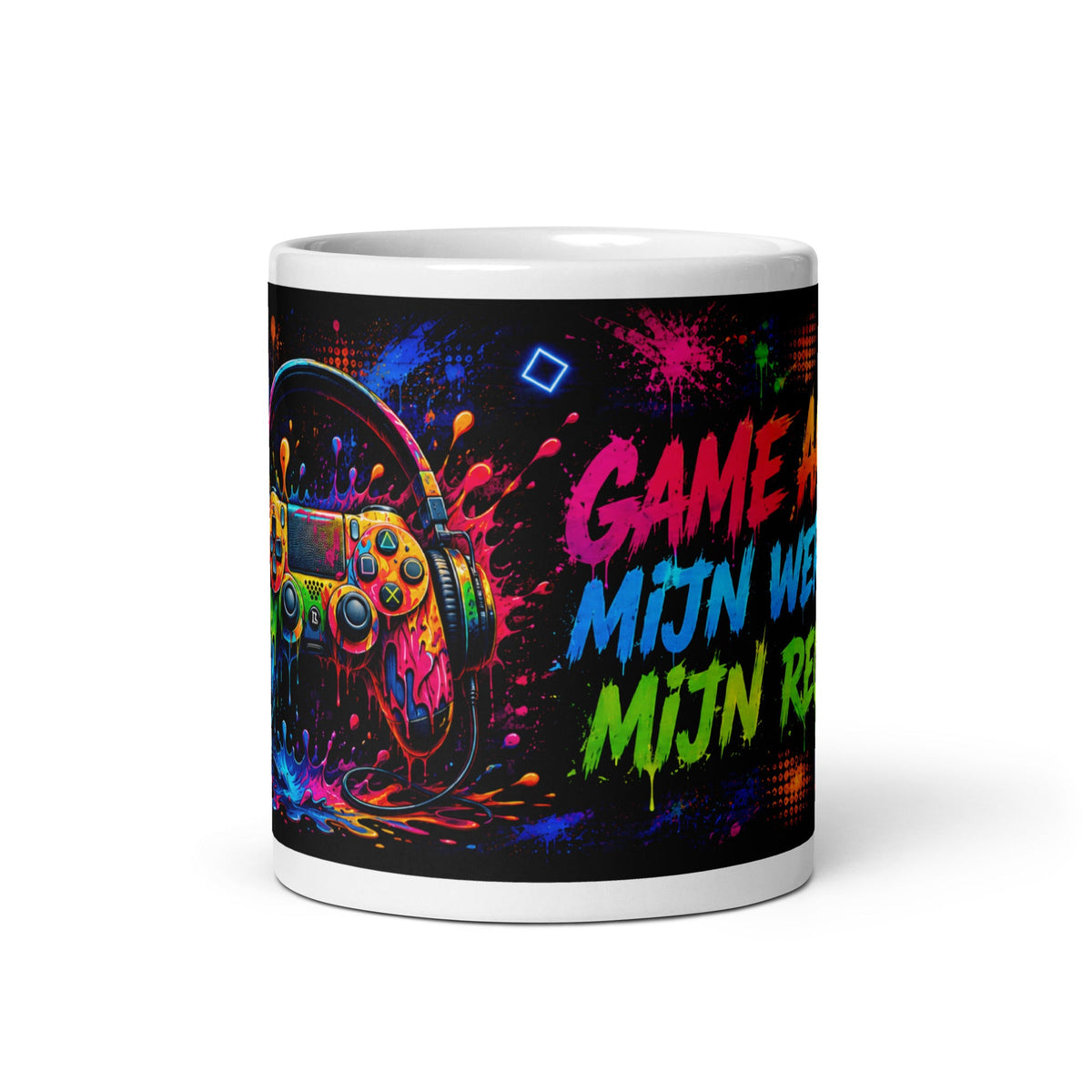 Gaming Mok – Game Aan, Mijn Wereld Mijn Regels – linkerzijaanzicht
