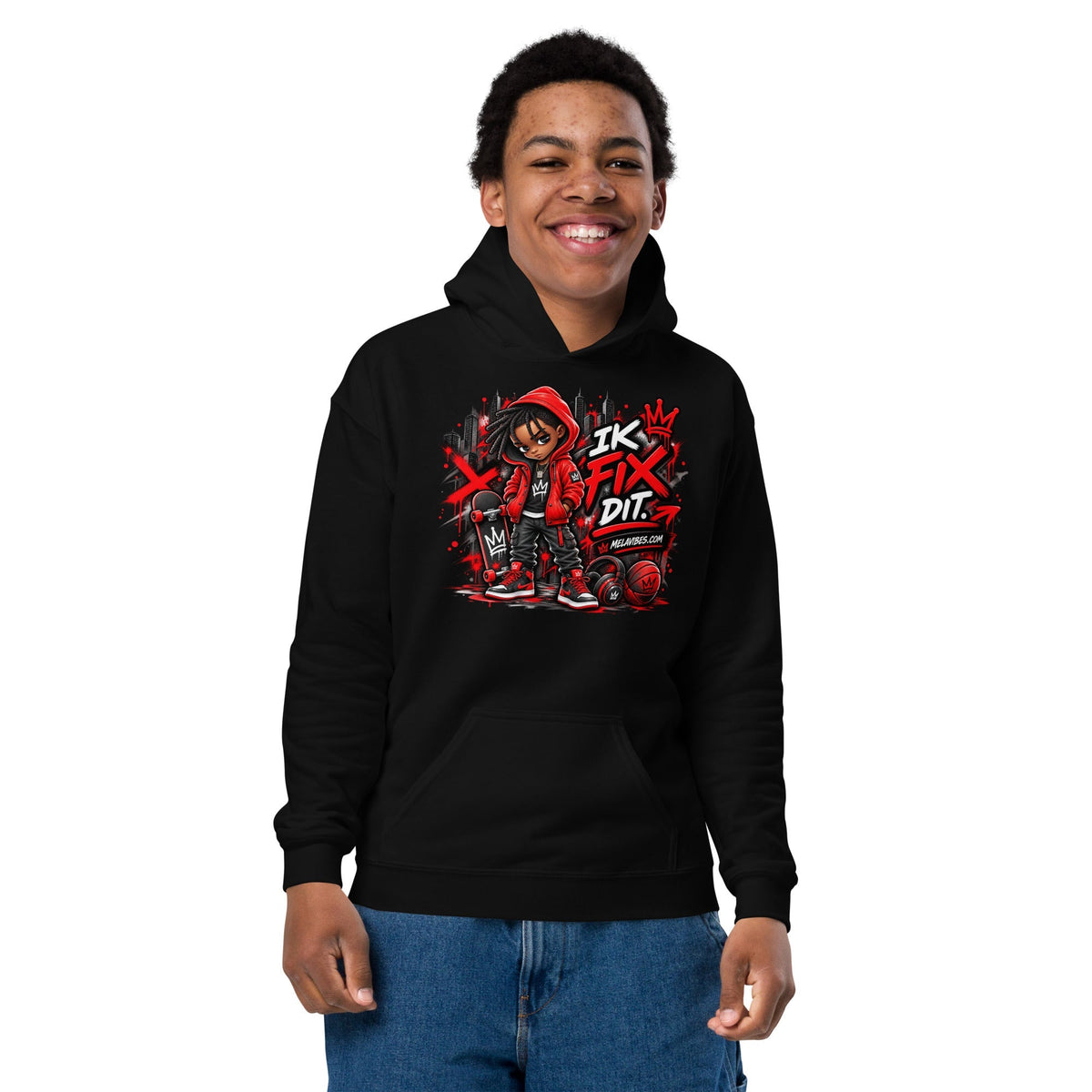 Stoere Jongens Hoodie – Ik Fix Dit – achterkant