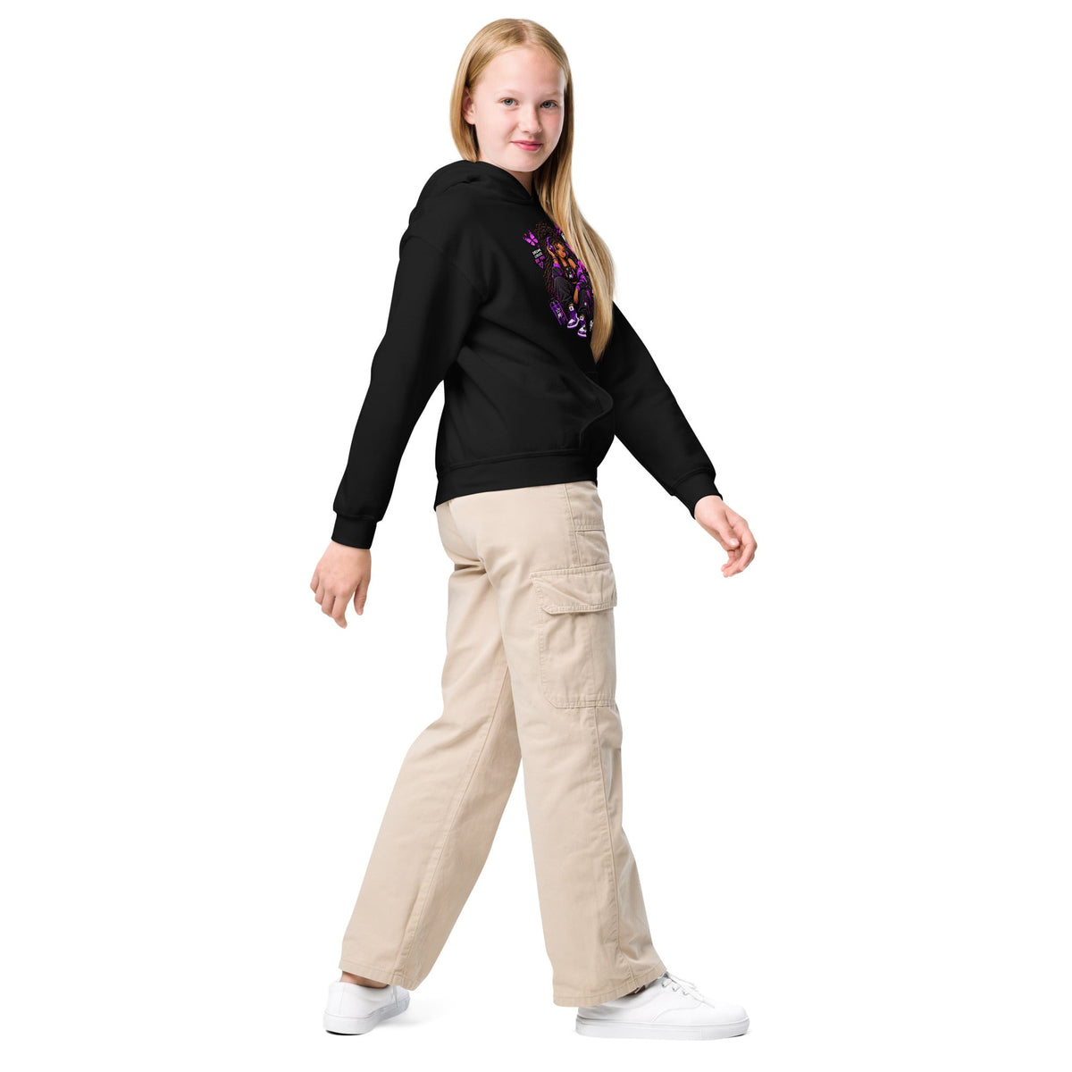 Kleurrijke Kids Hoodie 7–13 Jaar – Mijn Vibe, Mijn Power – productafbeelding 6